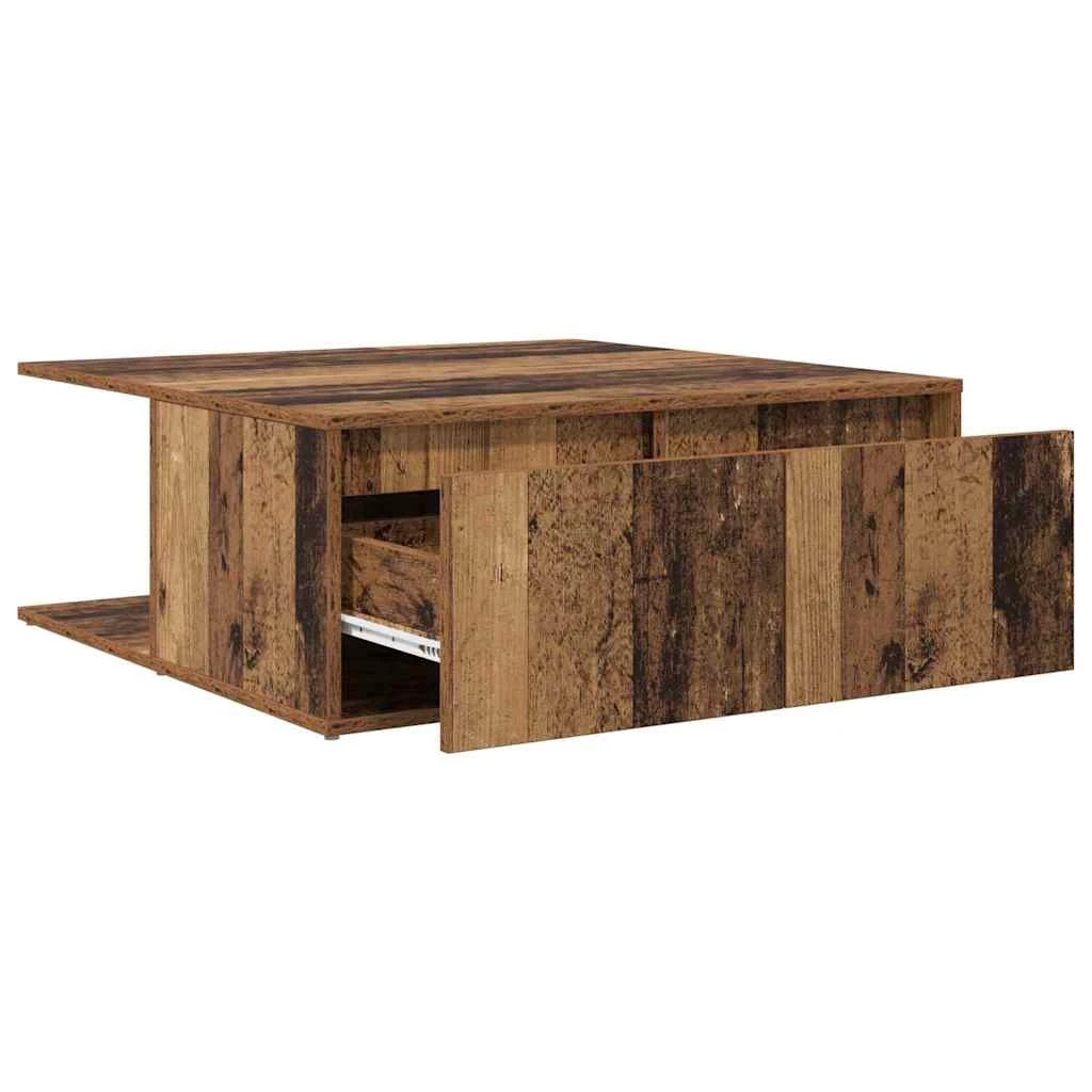 vidaXL VidaXL Coffee Table 80x80x31 Cm Old Wood Finish Engineered Wood Living Room Centerpiece - Coffee Table