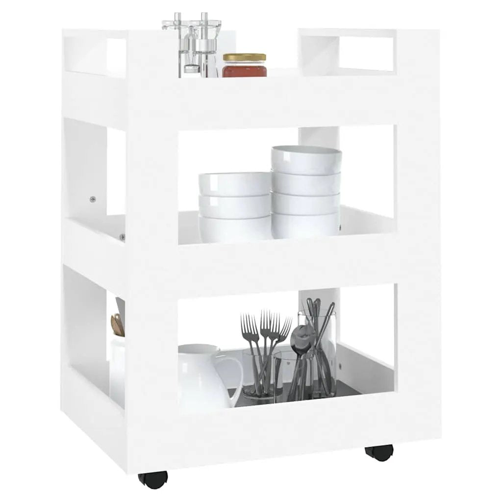 vidaXL Kitchen Trolley White 60x45x80 cm Engineered Wood - from vidaXL