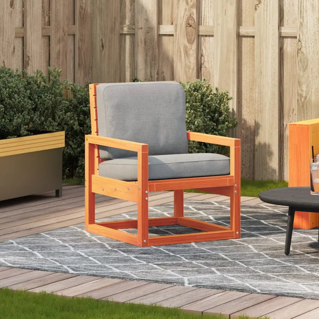 vidaXL vidaXL Garden Chair Wax Brown 57.5x63x76 cm Solid Wood Pine - Garden Chairs