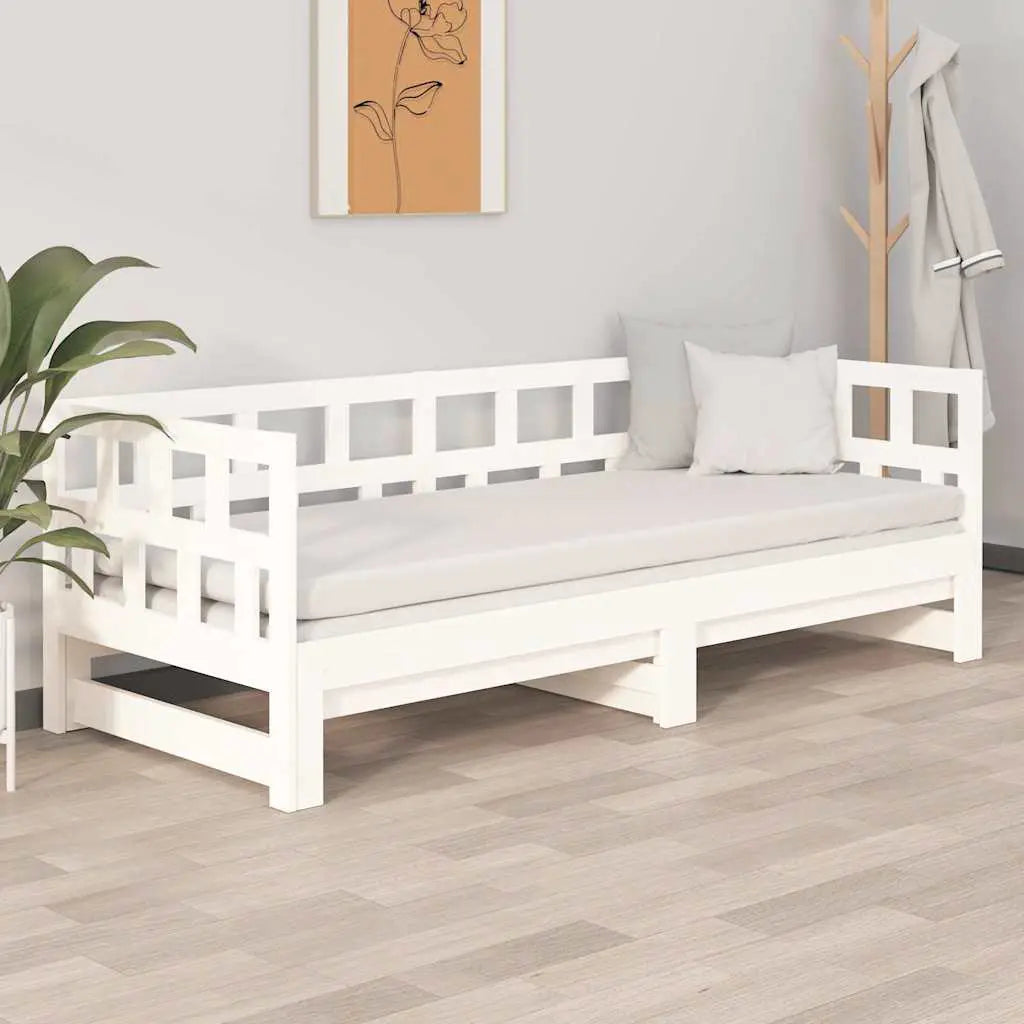 vidaXL Day Bed | White | Solid pine wood | 2x - from vidaXL