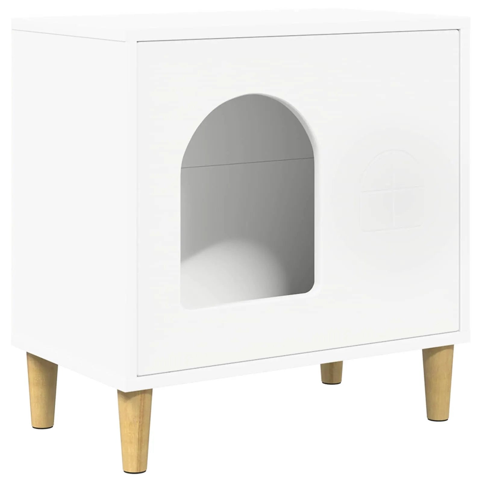 vidaXL vidaXL Cat House White 51 x 30 x 52 cm Engineered Wood - Cat House