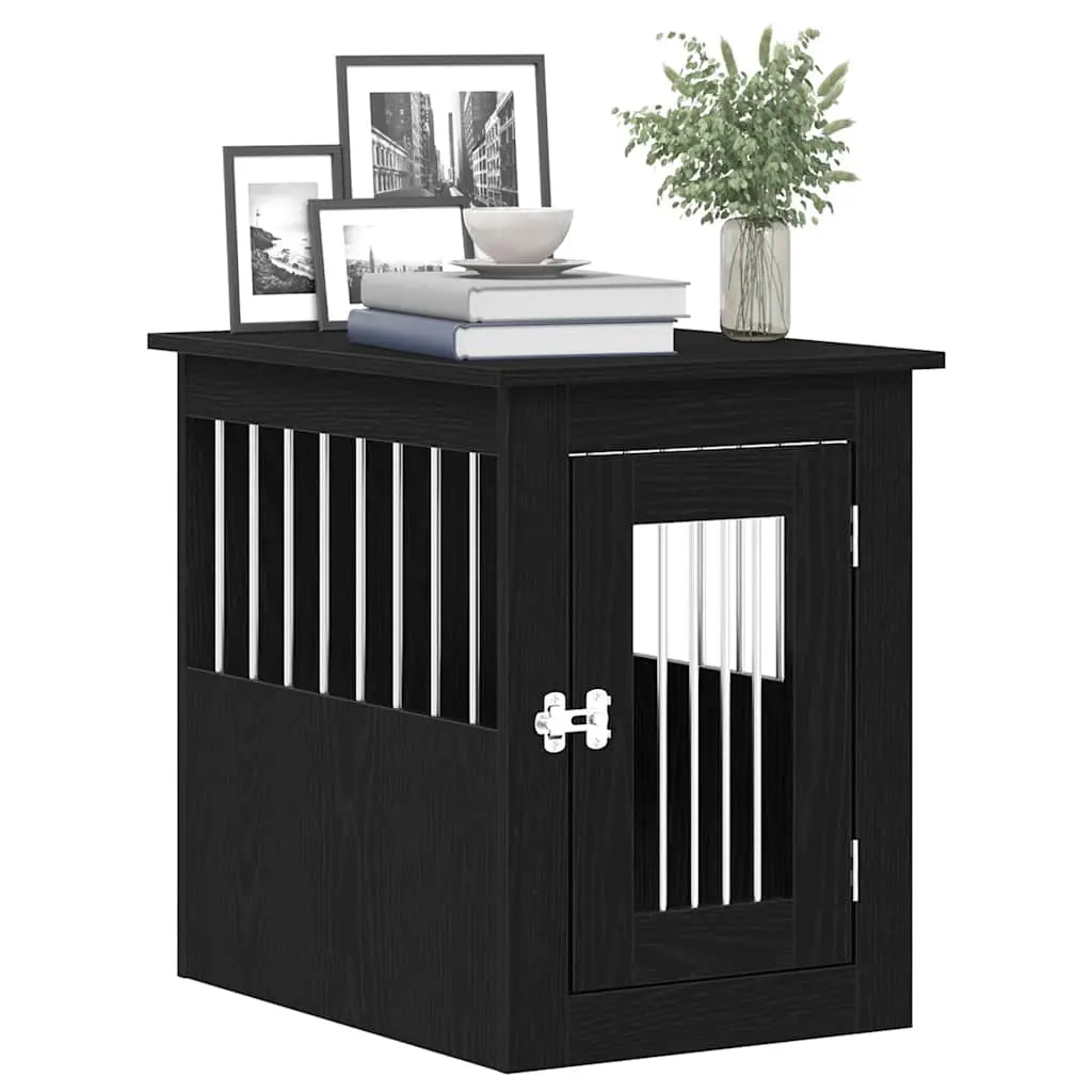 vidaXL Dog Crate Furniture Black Oak 45x62x59 cm Engineered Wood - from vidaXL