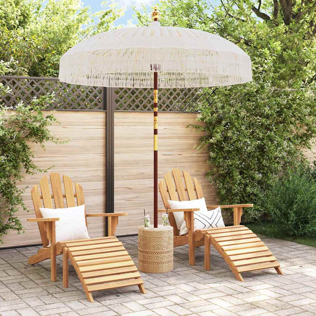 vidaXL vidaXL Macrame Parasol Cream 190 x 190 x 260 cm - Parasol