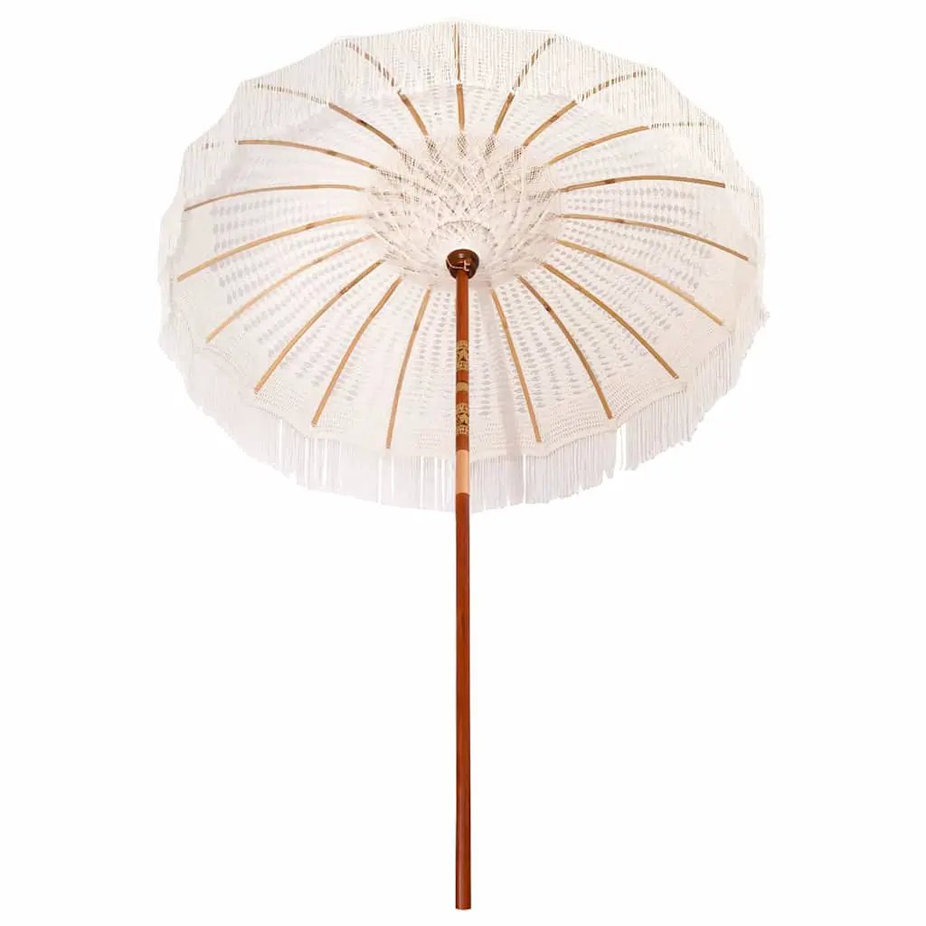 vidaXL vidaXL Macrame Parasol Cream 190 x 190 x 260 cm - Parasol