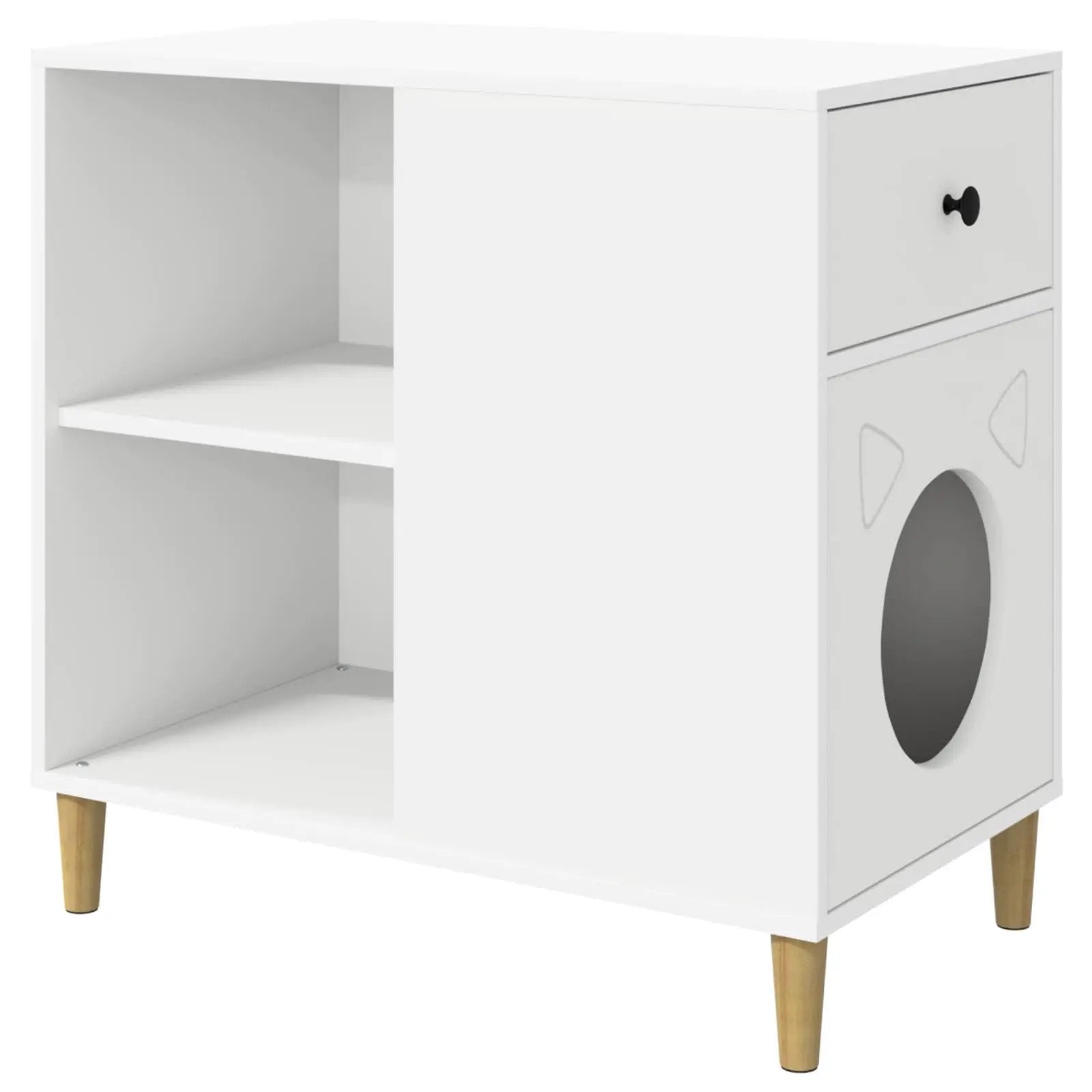 vidaXL vidaXL Cat House White 72 x 42.5 x 70 cm Engineered Wood - Cat House