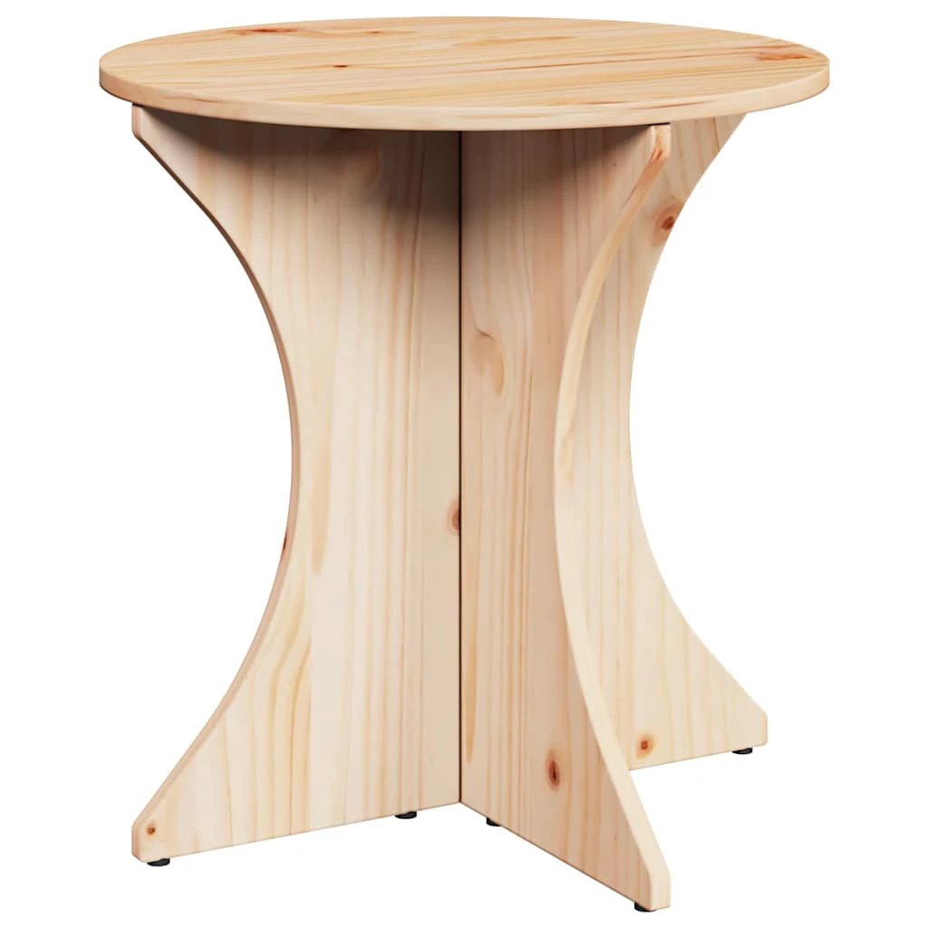 vidaXL VidaXL Round Pine Coffee Tables Set Dual Height - Coffee Table