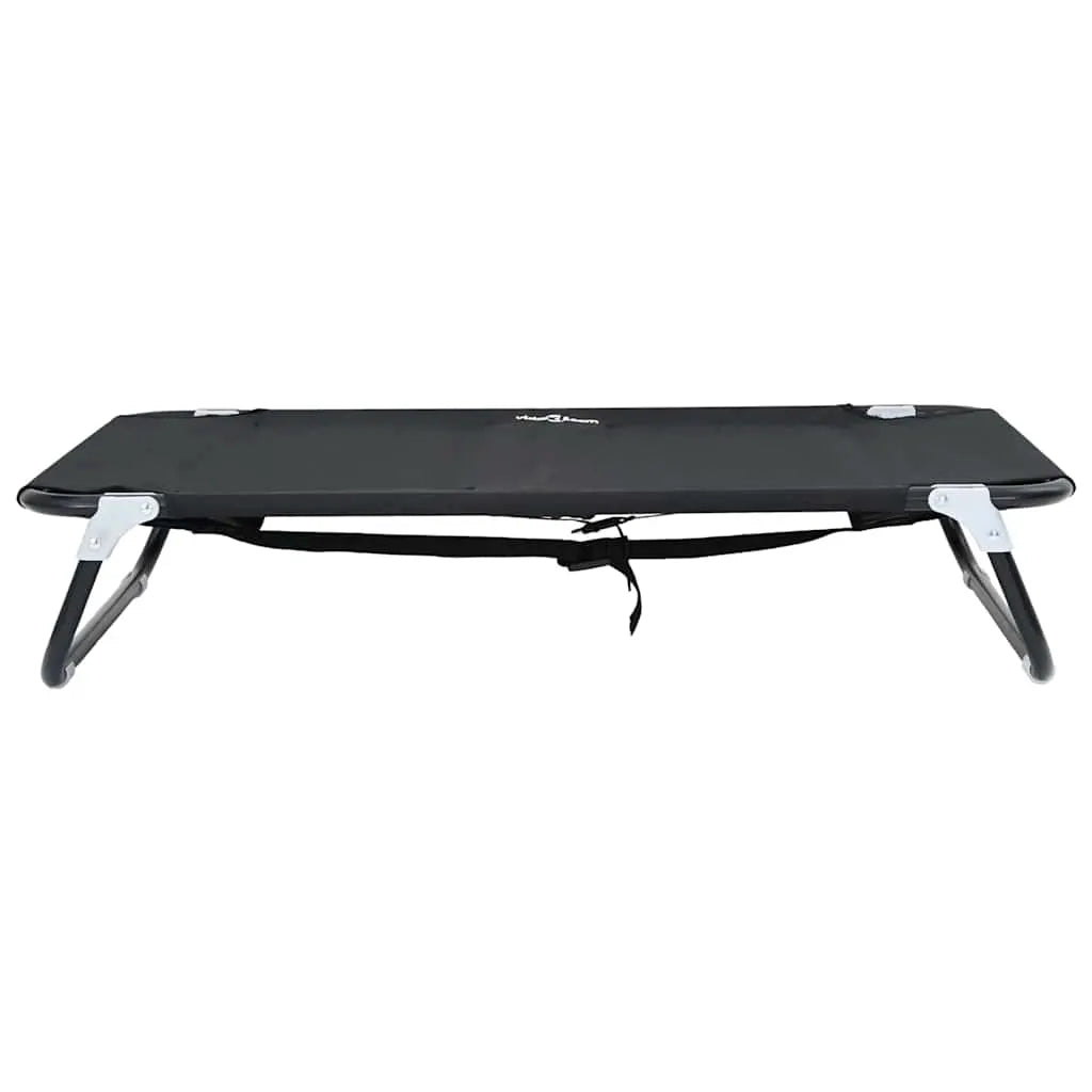 vidaXL Dog Bed Folding Manual Black 90 x 55 x 18 cm Steel - from vidaXL
