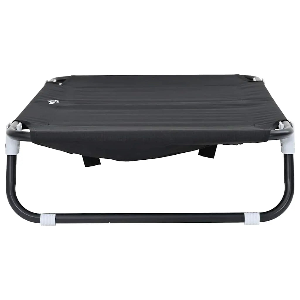 vidaXL Dog Bed Folding Manual Black 90 x 55 x 18 cm Steel - from vidaXL