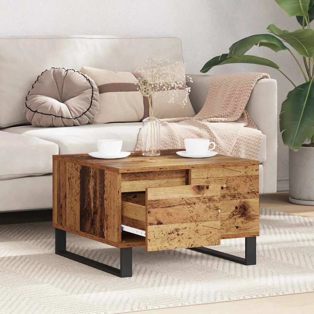 VidaXL Coffee Table 55x55x36.5 cm Old Wood by vidaXL