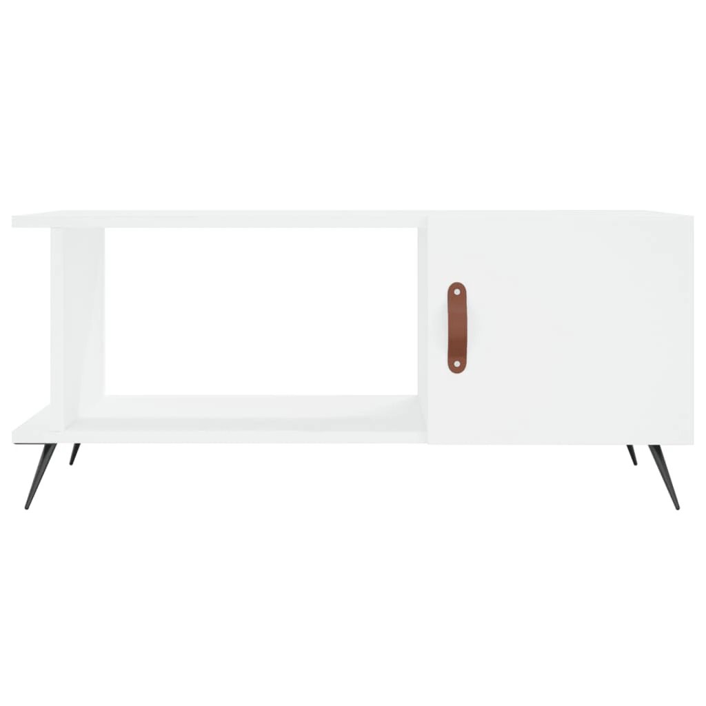 VidaXL Coffee Table 90x50x40 cm Engineered Wood With Two Storage Compartments Leather Handle by vidaXL