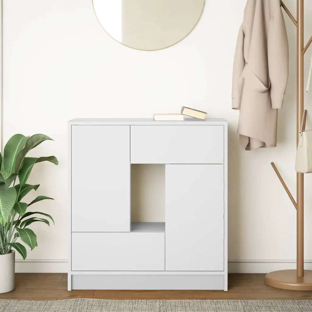 vidaXL vidaXL Sideboard with Drawers and Doors White 70.5x34x74.5 cm - Sideboard