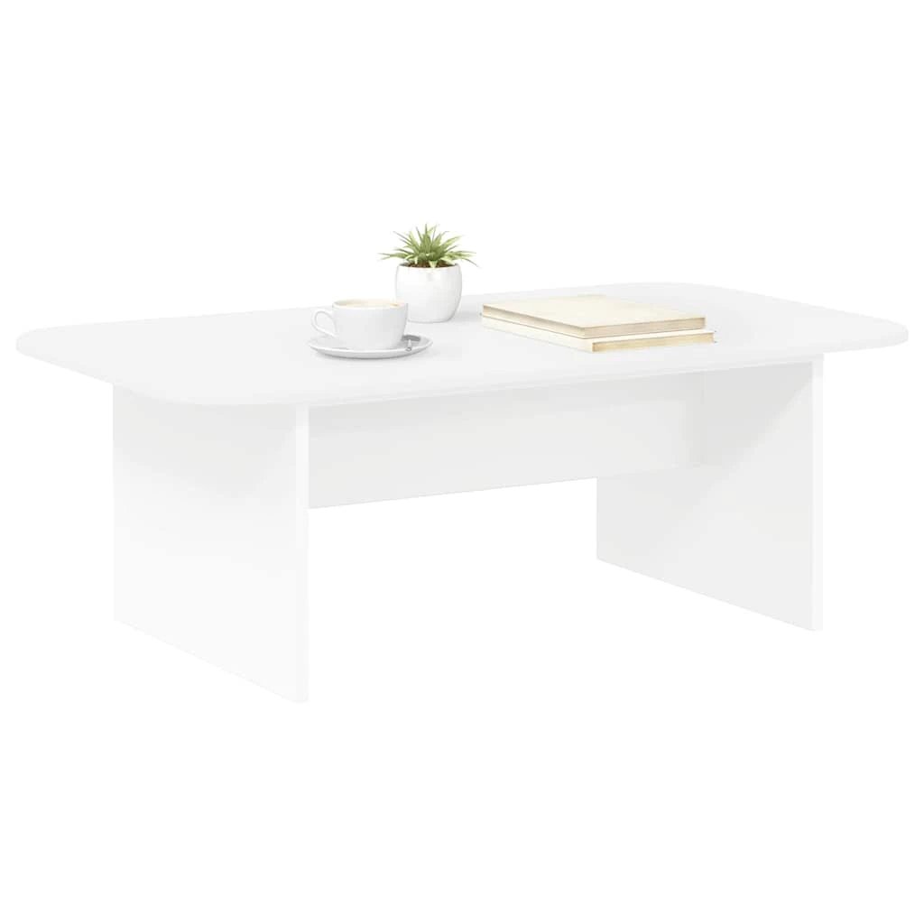 vidaXL VidaXL Coffee Table 93 x 53 x 33 Cm White Engineered Wood Smooth Finish Living Room - Coffee Table