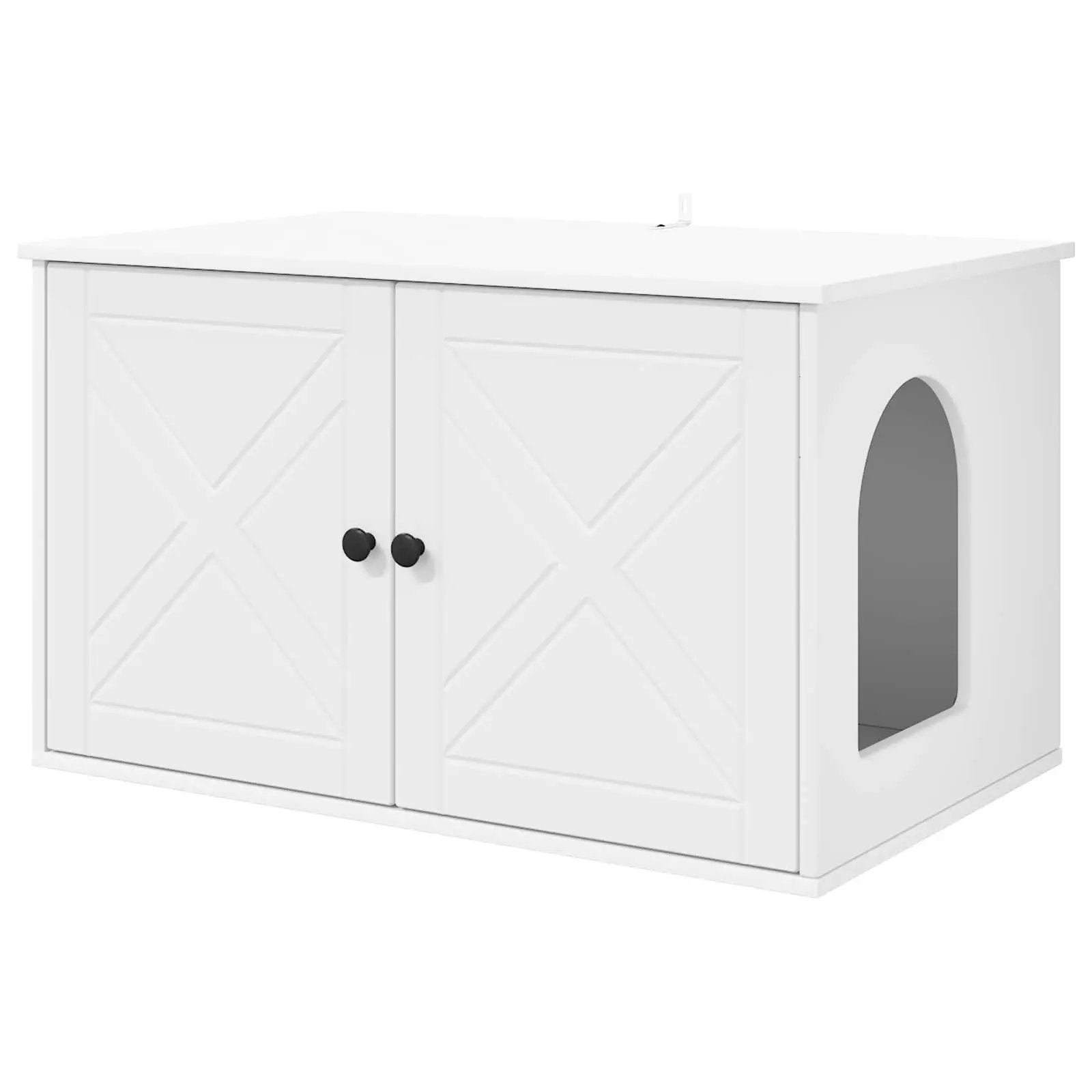 vidaXL vidaXL Cat House White 85 x 55 x 50.5 cm Engineered Wood - Cat House