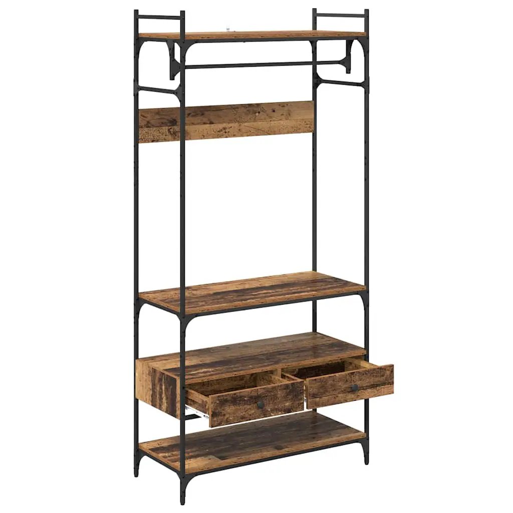 vidaXL vidaXL Wardrobe with Shelf Old wood 89 x 39 x 184.5 cm Engineered wood - Wardrobe
