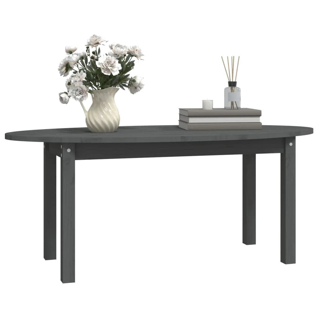 VidaXL Coffee Table 110x55x45 cm Solid Pine Wood Rustic Finish For Living Room Decor by vidaXL
