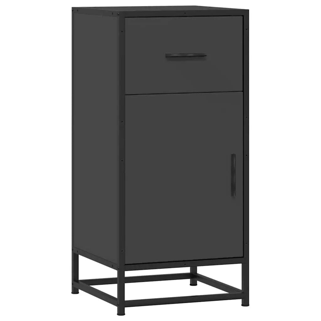 vidaXL vidaXL Sideboard Black 35.5x35x76 cm Engineered Wood and Metal - Sideboard