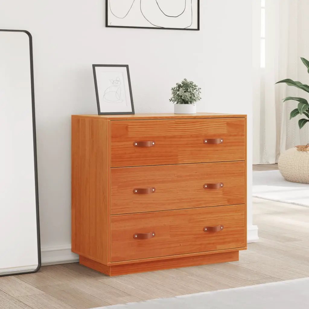 vidaXL vidaXL Sideboard Wax Brown 80x40x75 cm Solid Wood Pine - Sideboard