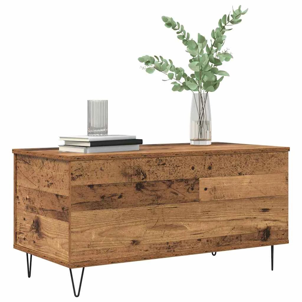 vidaXL Coffee Table 90x44.5x45 cm Industrial Old Wood Matte Finish Engineered Wood Living Room by vidaXL