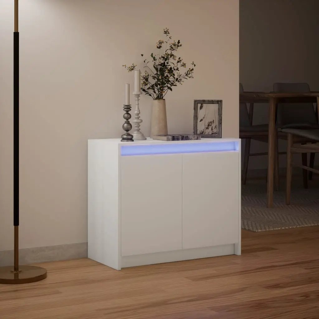 vidaXL vidaXL Sideboard with LED White 72x34x61 cm Engineered Wood - Sideboard