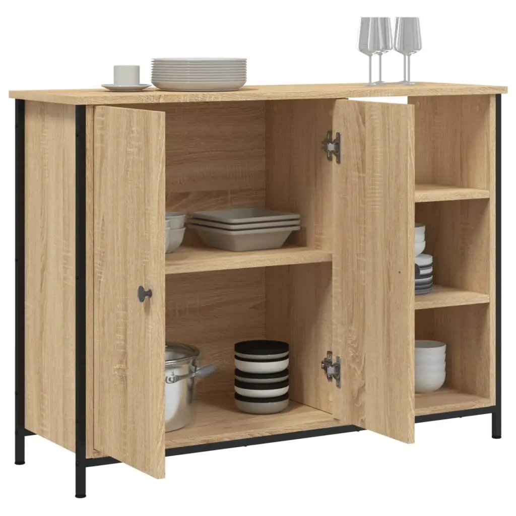 vidaXL vidaXL Sideboard Sonoma Oak 100x33x75 cm Engineered Wood - Sideboard