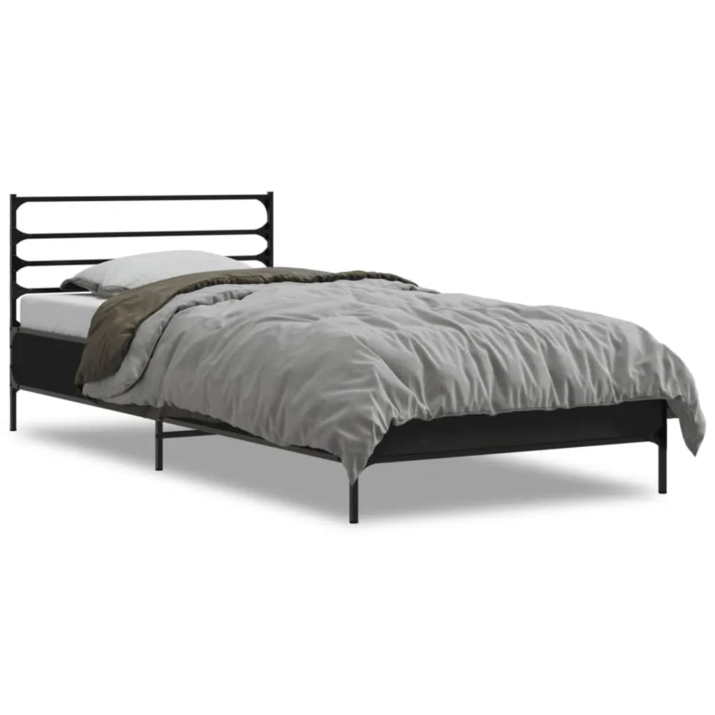 vidaXL Bed Frame without Mattress Black 90x200 cm - from vidaXL