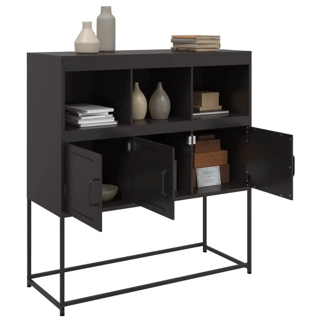 vidaXL vidaXL Sideboard Black 100.5x39x107 cm Steel - Sideboard