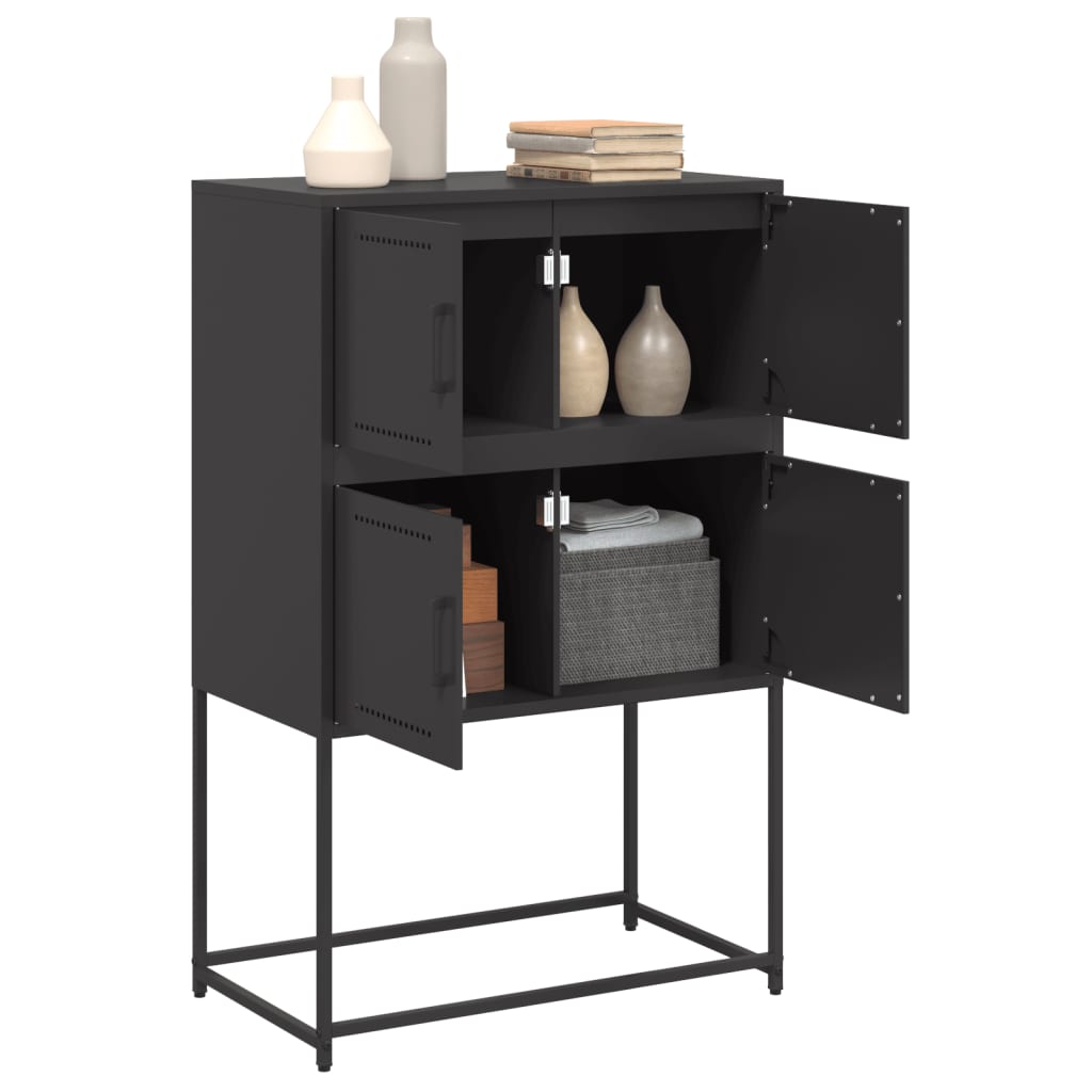 vidaXL vidaXL Sideboard Black 68.5x38.5x107 cm Steel - Sideboard