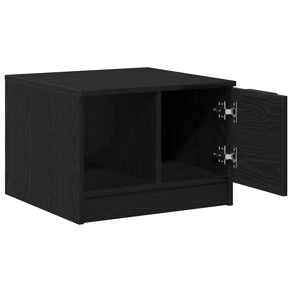 vidaXL vidaXL Coffee Table 50x50x36 cm Black Oak Engineered Wood Contemporary Minimalist For Modern Living Rooms - Coffee Table