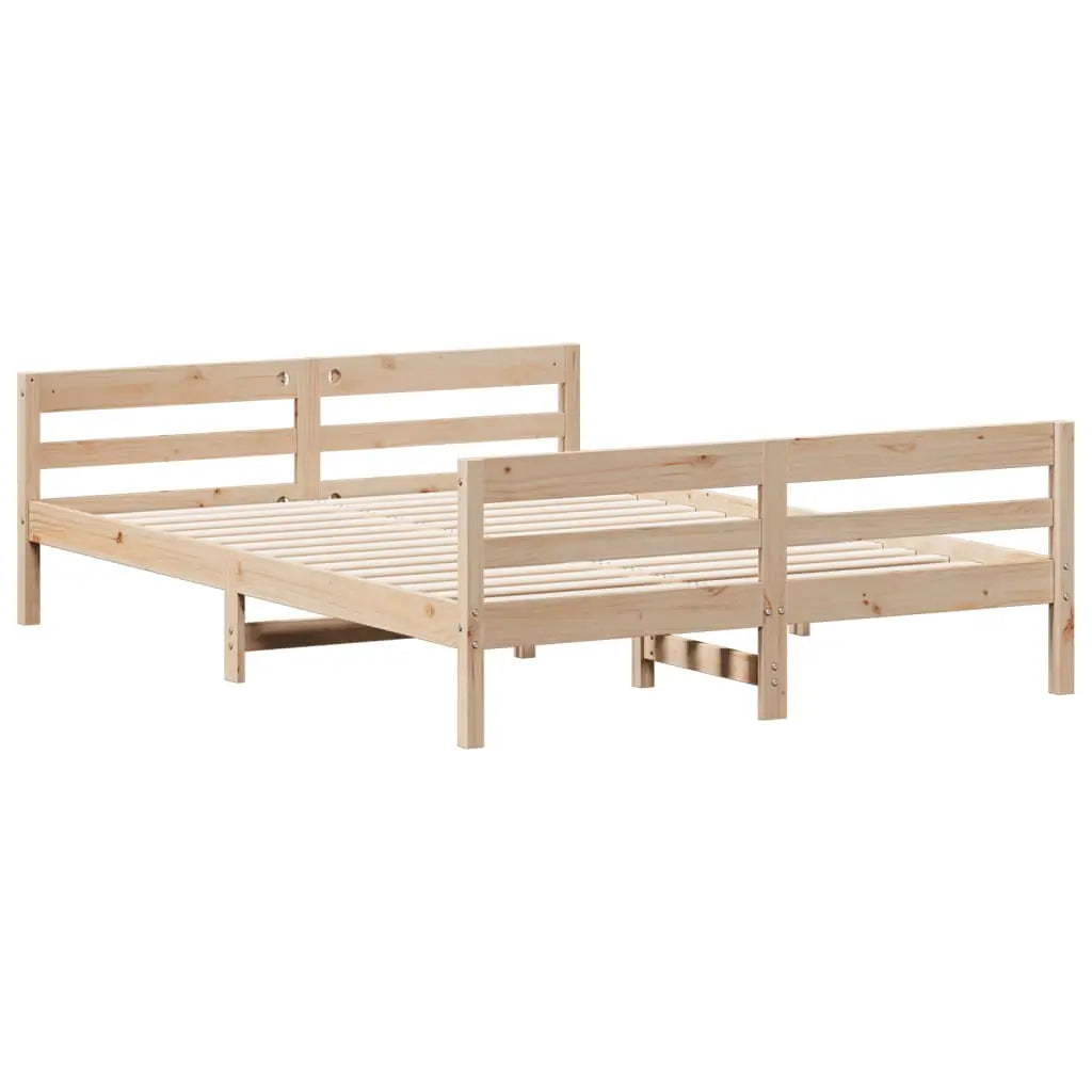 vidaXL Bed Frame without Mattress 140x200 cm Solid Wood Pine - from vidaXL