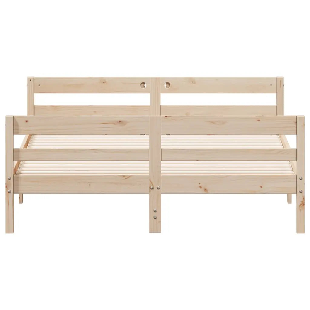 vidaXL Bed Frame without Mattress 140x200 cm Solid Wood Pine - from vidaXL
