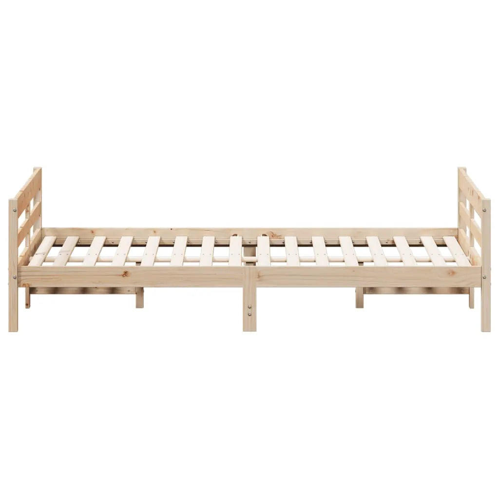 vidaXL Bed Frame without Mattress 140x200 cm Solid Wood Pine - from vidaXL