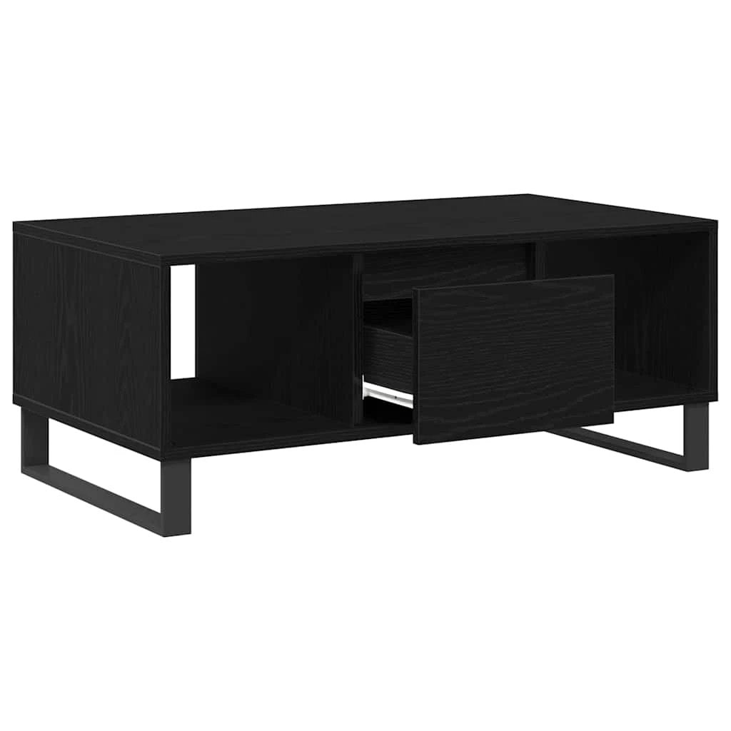 VidaXL Coffee Table 90 x 50 x 36.5 cm Engineered Wood Black Oak Finish For Living Room by vidaXL
