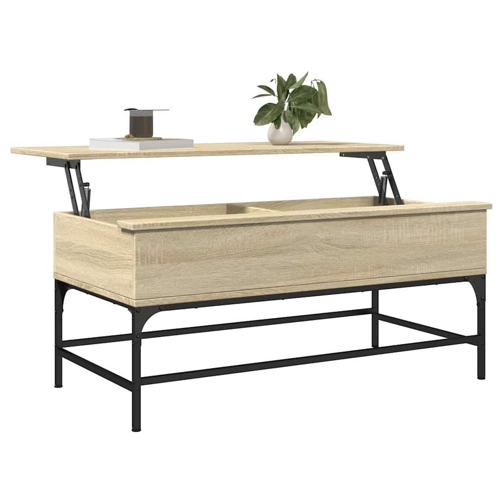 vidaXL VidaXL Coffee Table 100x50x45 cm Engineered Wood and Metal Durable Moisture-Resistant Finish For Living Room Decor - Coffee Table