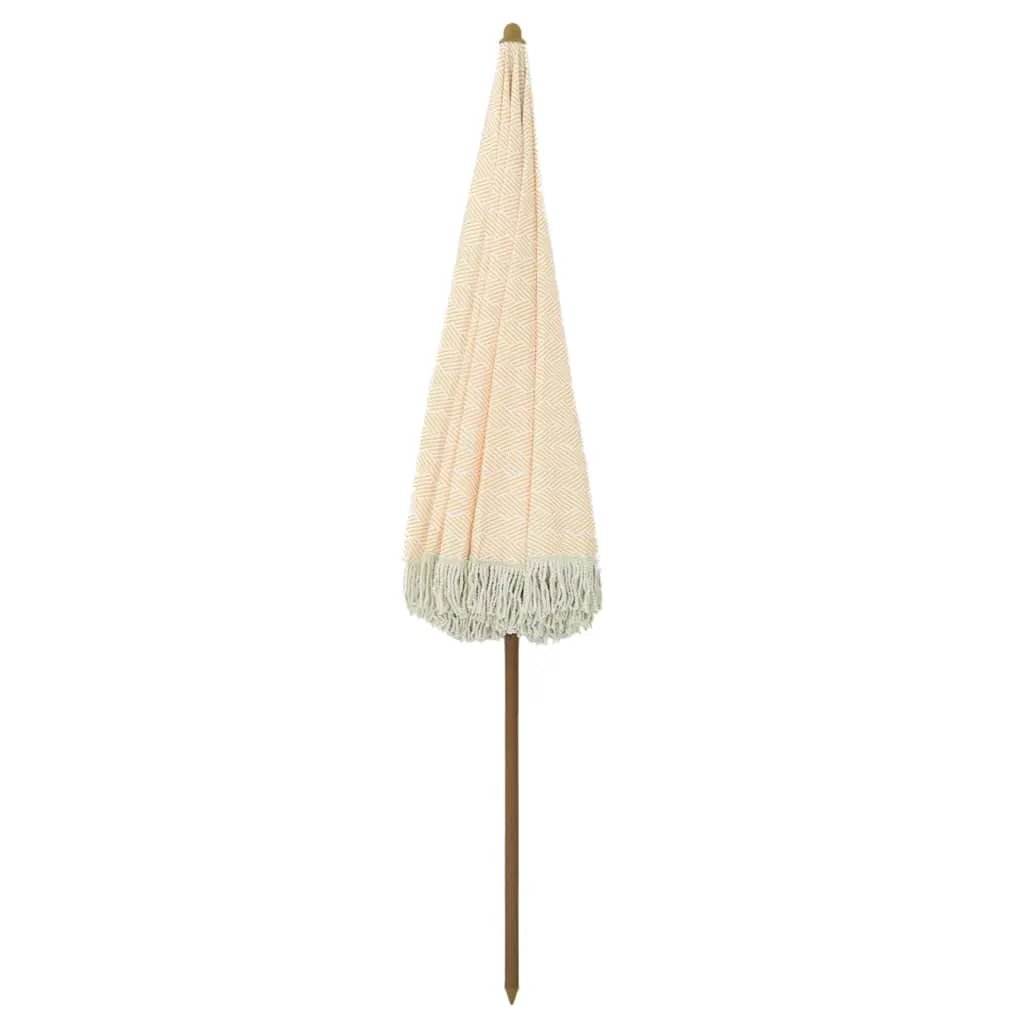 vidaXL vidaXL Beach Parasol Yellow and White 160 x 160 x 196 cm - Parasol