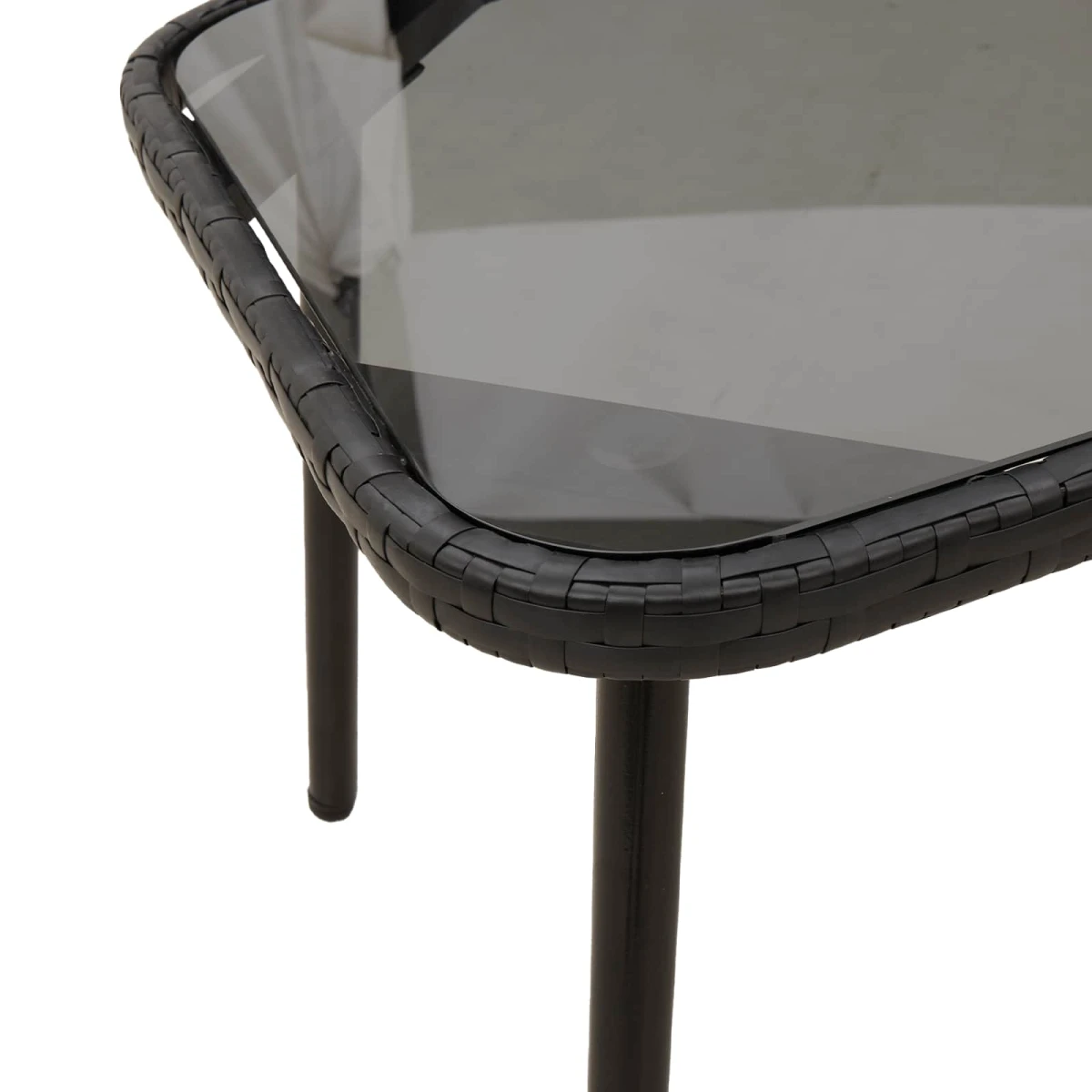 VidaXL Coffee Table 90x45x43 Glass Top Outdoor by vidaXL