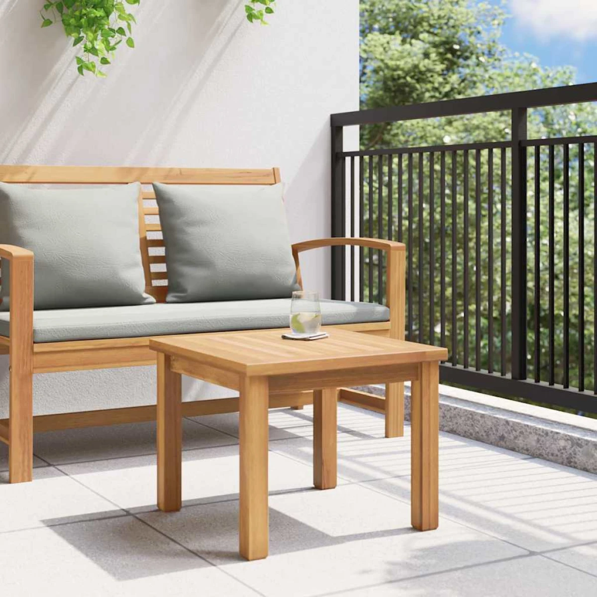 VidaXL Outdoor Coffee Table 45x45x36 Cm Solid Teak Wood For Garden And Patio Use by vidaXL