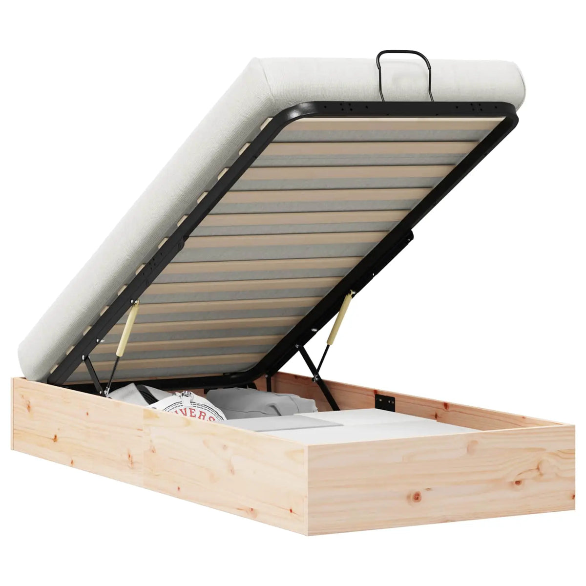 vidaXL Ottoman Bed Frame with Storage Natural 70 x 190 cm - from vidaXL