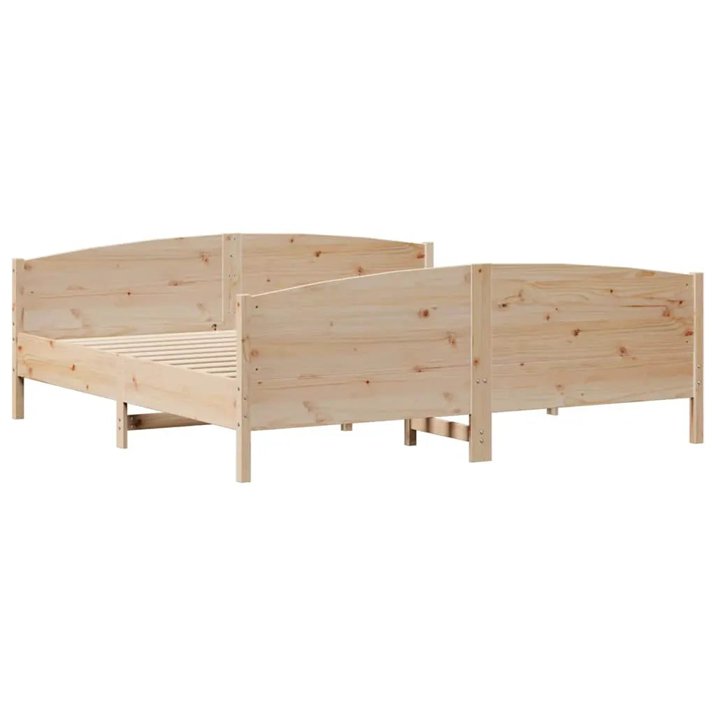 vidaXL Bed Frame without Mattress 200x200 cm Solid Wood Pine - from vidaXL