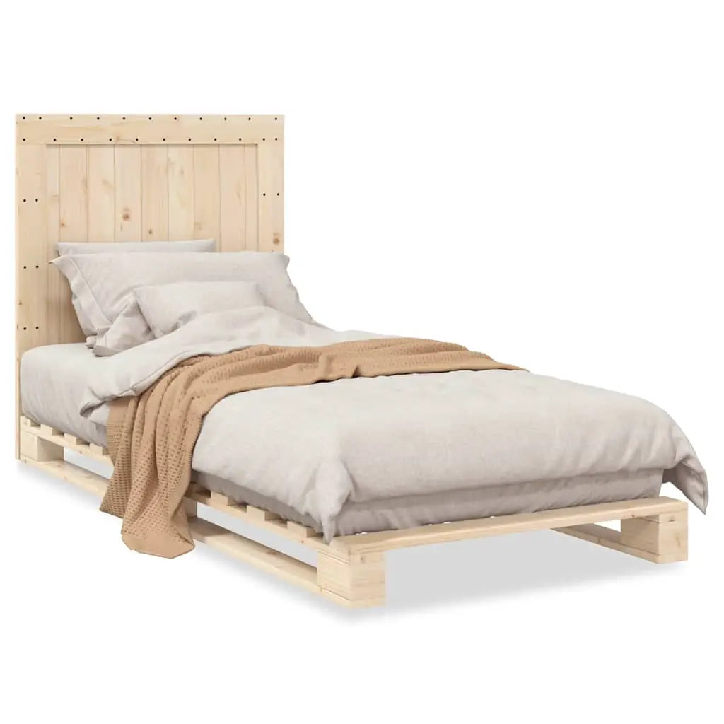 vidaXL Bed Frame | Natural Pine | Solid Pinewood | Single size | Durable - from vidaXL