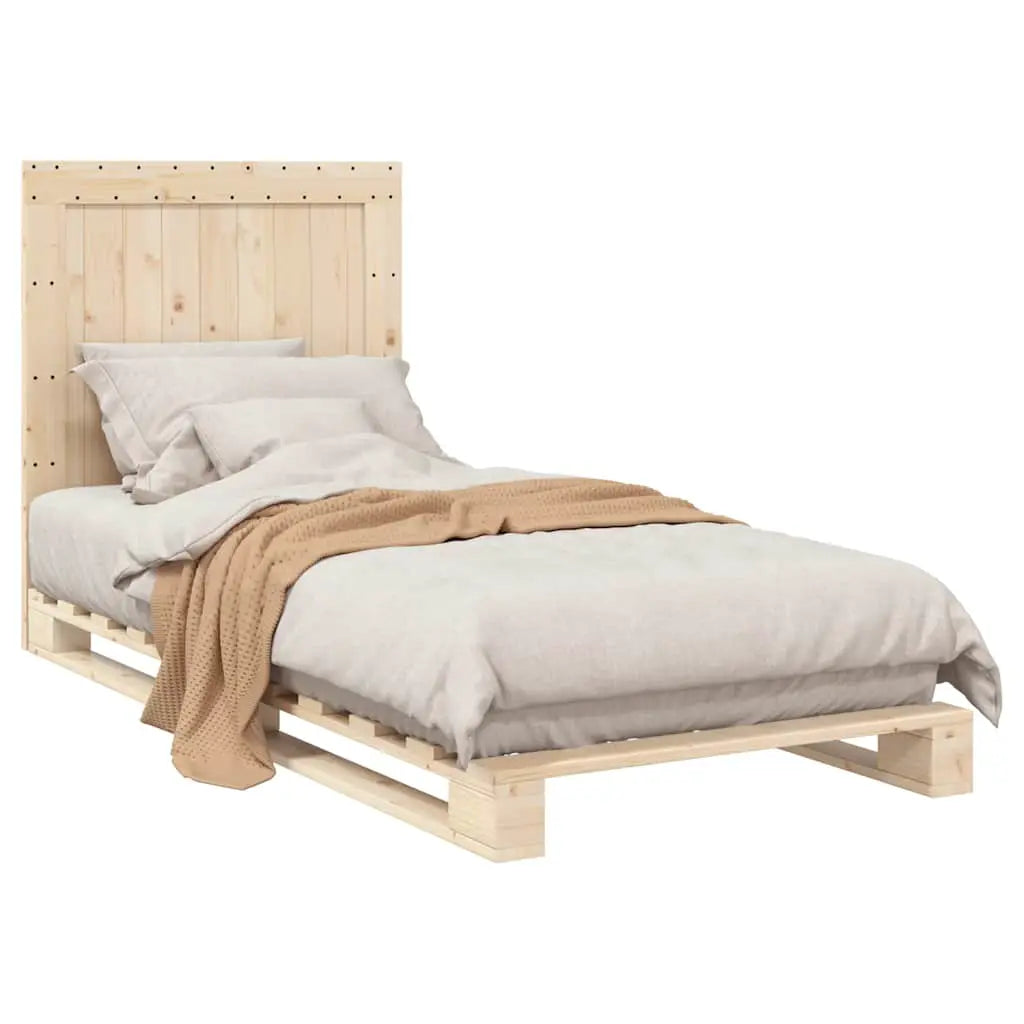 vidaXL Bed Frame | Natural Pine | Solid Pinewood | Single size | Durable - from vidaXL