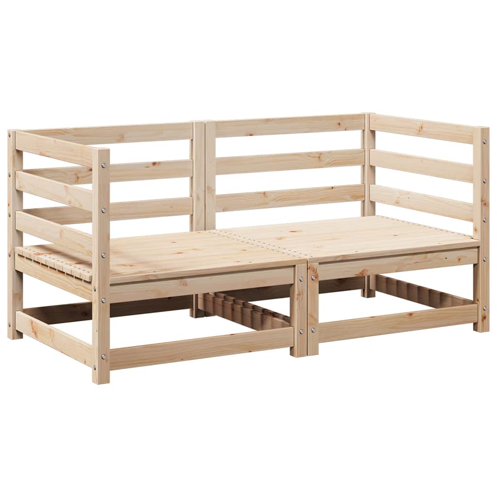 vidaXL vidaXL Garden Sofa Set | Natural Pine | Solid Pine Wood | Medium | Modular - Garden Sofa Sets