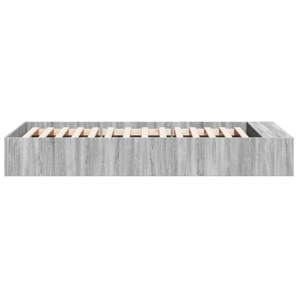 vidaXL Bed Frame without Mattress Grey Sonoma 90x190 cm Single - from vidaXL