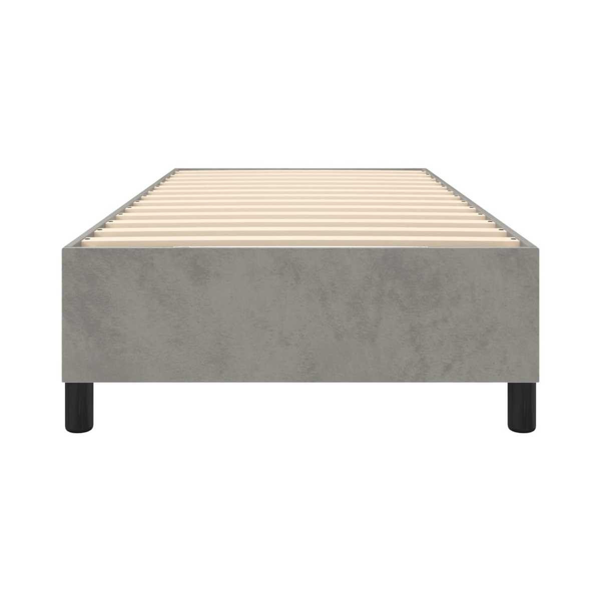 vidaXL Box Spring Bed Frame Light Grey Twin Velvet (US Only) - from vidaXL