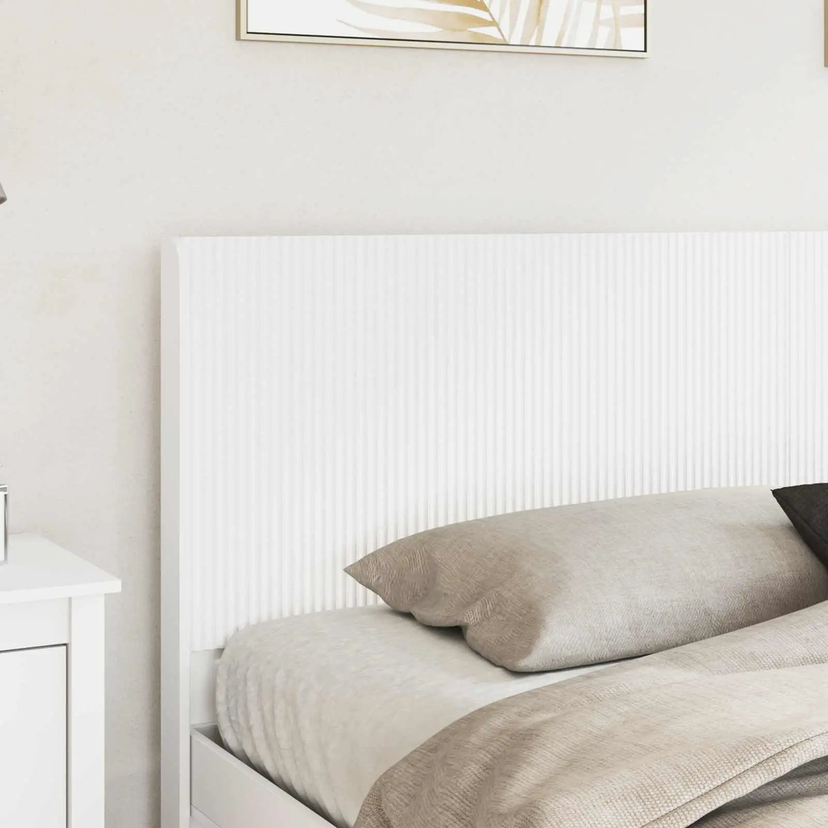 vidaXL Bed Frame with Storage and Headboard White 200 x 200 cm - from vidaXL