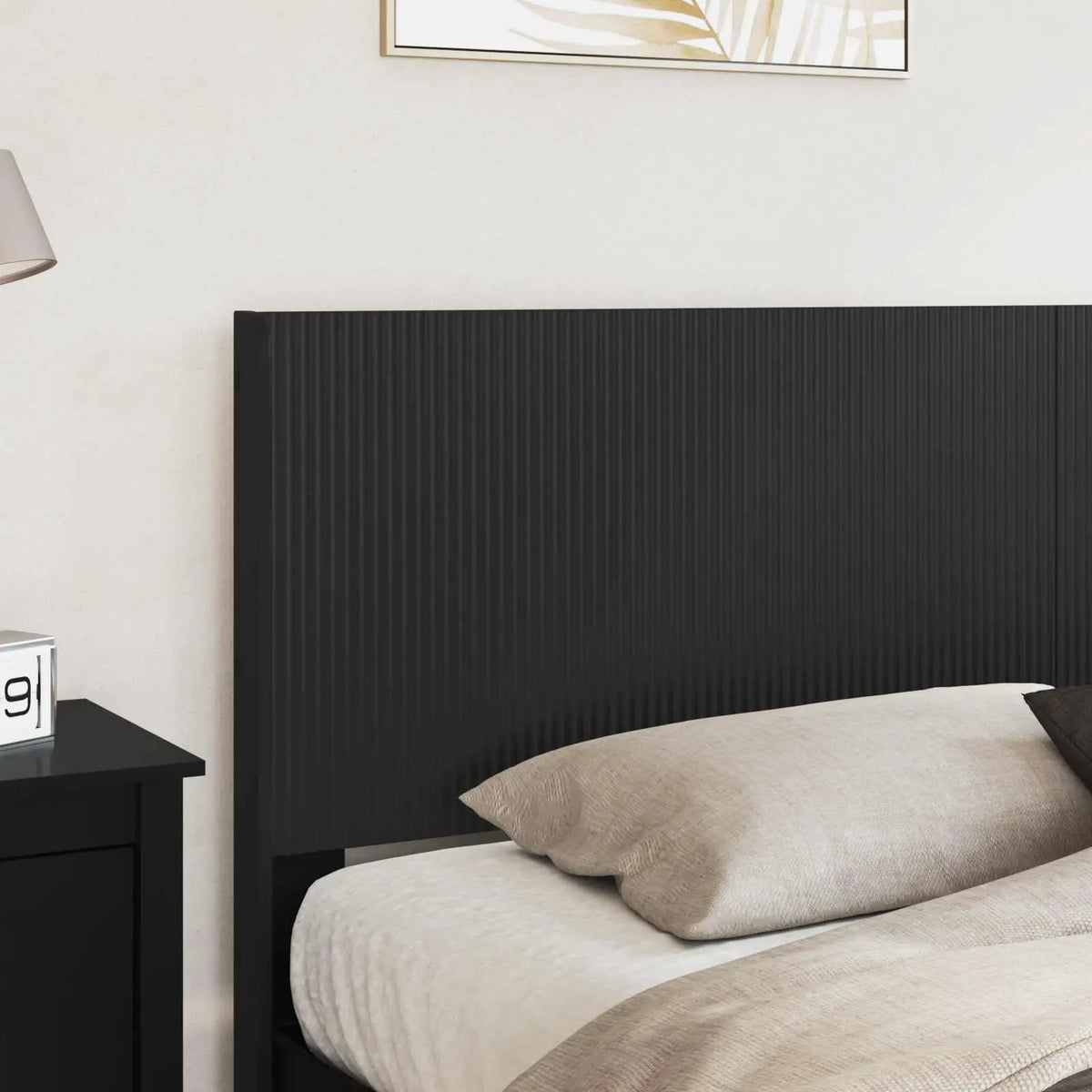 vidaXL Bed Frame with Storage and Headboard Black 200 x 200 cm - from vidaXL
