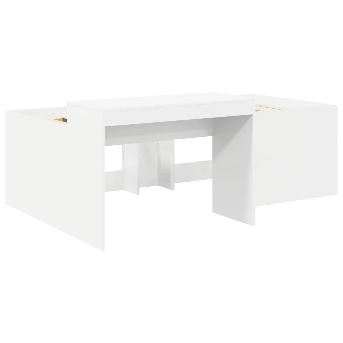 vidaXL Kids'High Bed Frame with Desk White 80 x 200 cm - from vidaXL