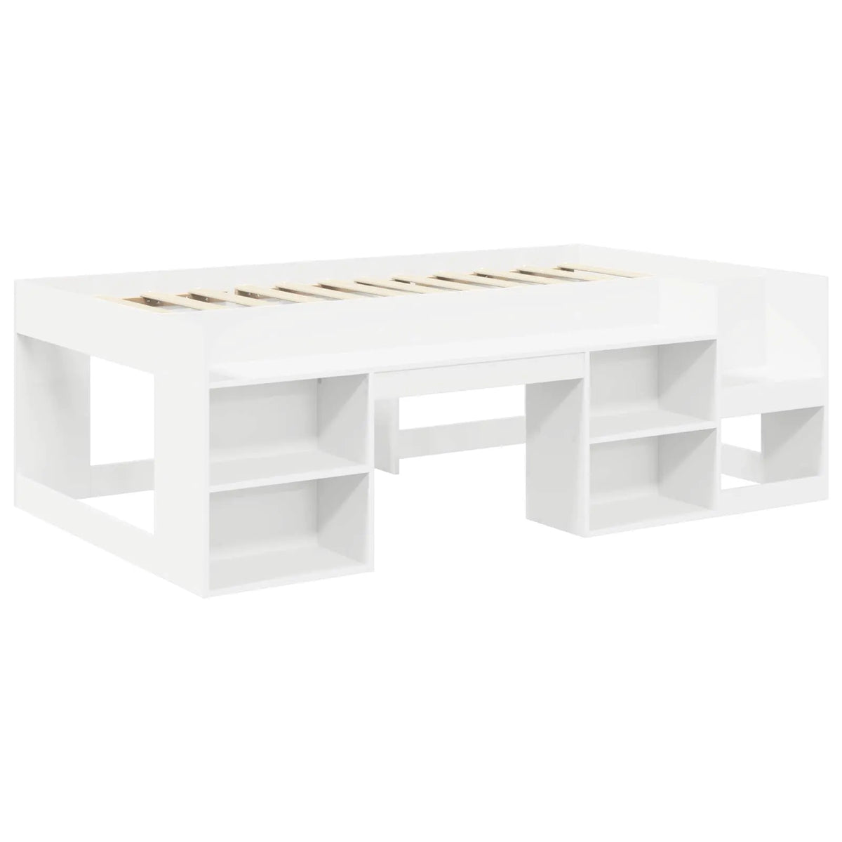 vidaXL Bed with Tunnel 4 pcs White and Light Blue Engineered Wood - from vidaXL