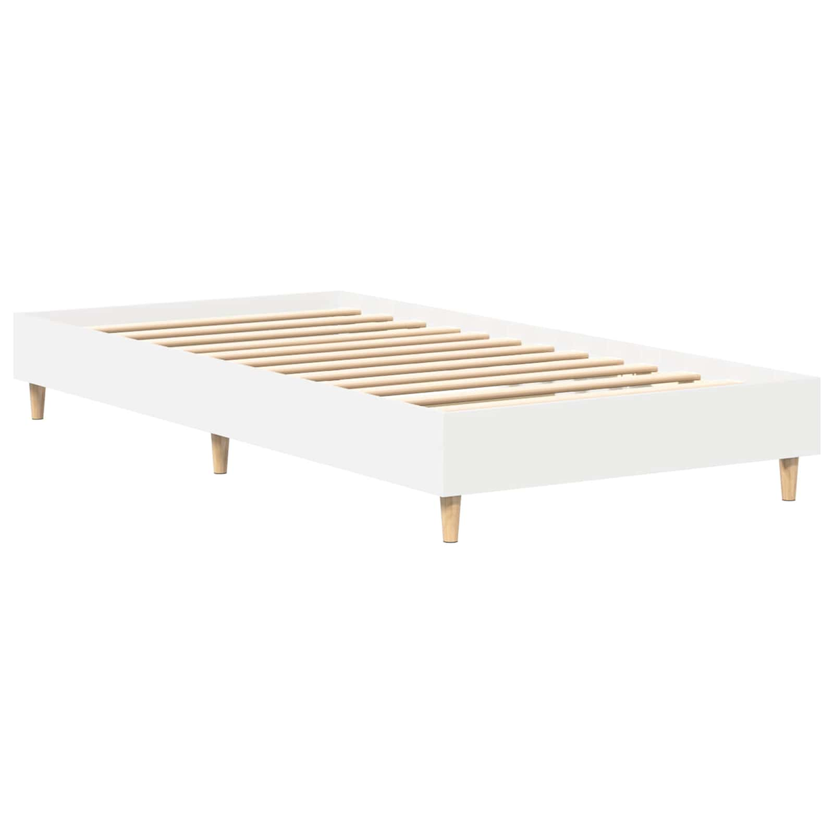 vidaXL Bed Frame White 80 x 200 cm Engineered Wood - from vidaXL