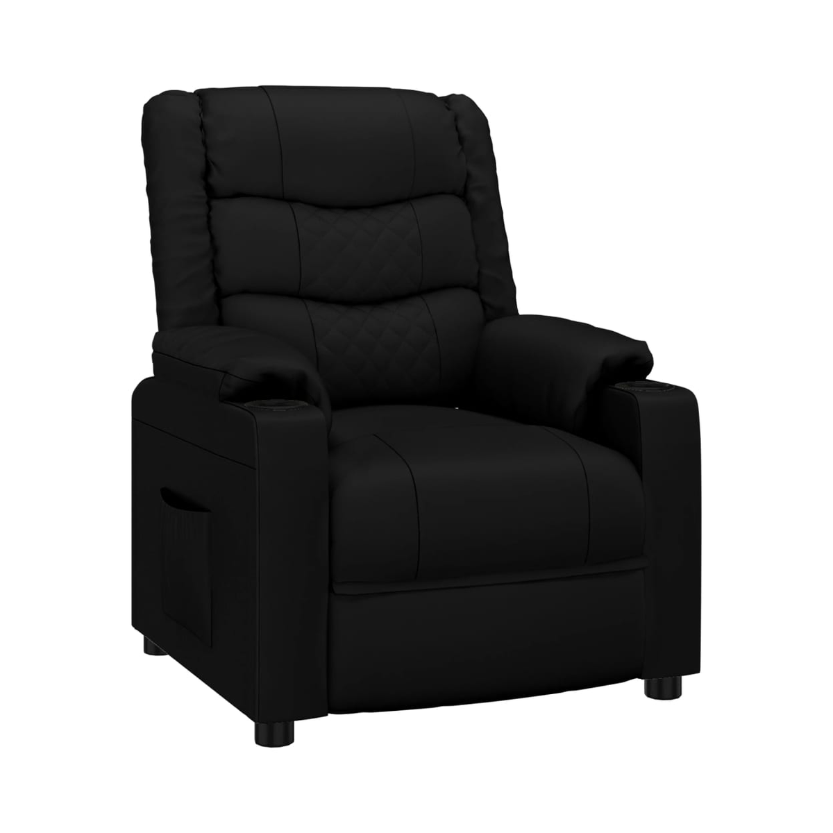 vidaXL Recliner Chair Black Faux Leather - from vidaXL