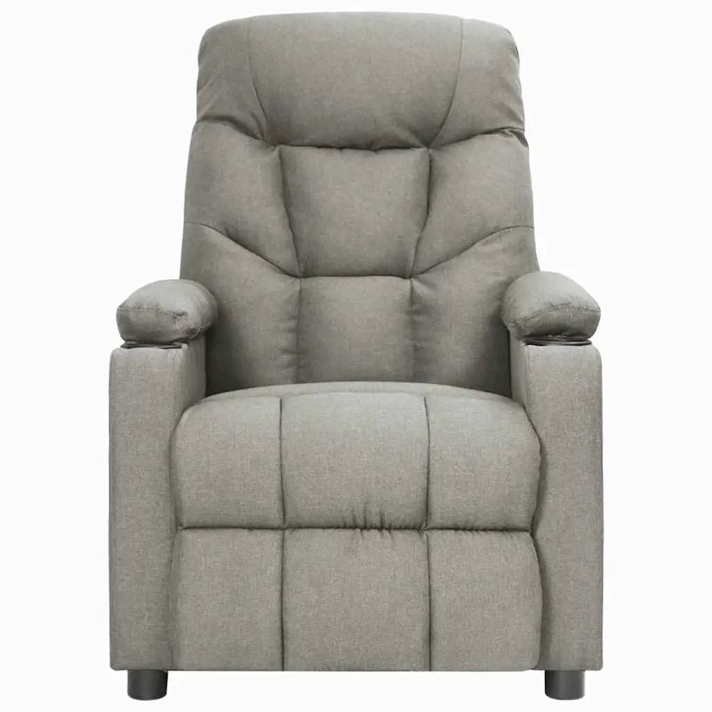 vidaXL Recliner Chair Light Grey Fabric - from vidaXL